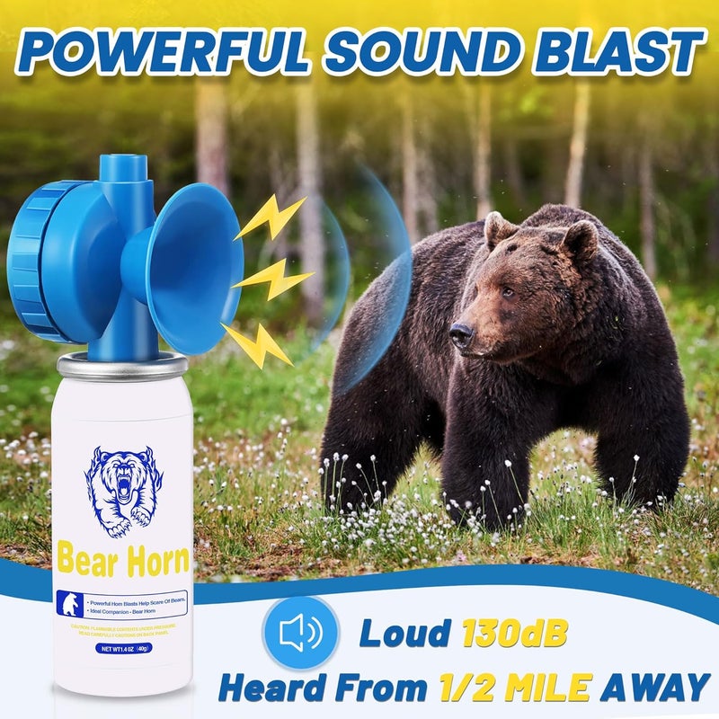 TatHello 1.4oz Bear Horn Self Defense,130dB Loud Mini Safety Bear Air Horn,Heard Up to 0.5-Miles Away,Bear Alarm Scare Bears, Ideal for Hiking,Camping and Outdoor Protection - Image 2